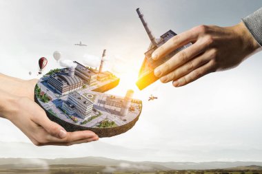 Endüstriyel yapı kavramı. Karışık teknik