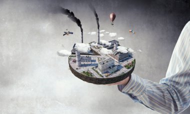 Endüstriyel yapı kavramı. Karışık teknik