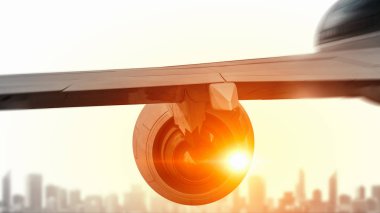 Yukarıdaki iş şehir üzerinde. Karışık teknik