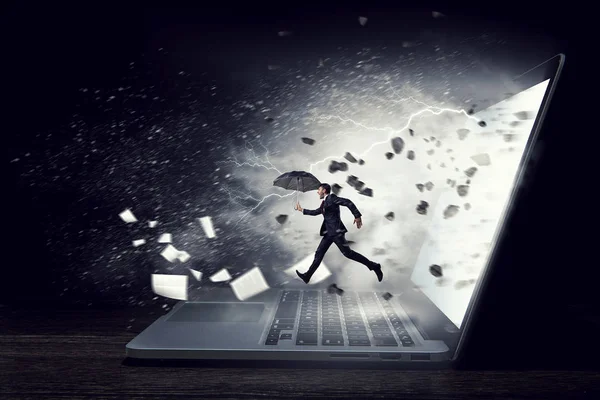 Internet ve siber kavramı. Karışık teknik