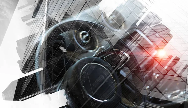 Zarif araba kapatma. Karışık teknik