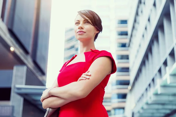 Portrait of businesswoman outside — Stock Photo, Image