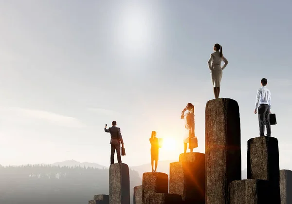 Cuando estés en la cima. Medios mixtos — Foto de Stock