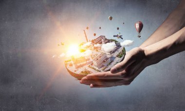 Endüstriyel yapı kavramı. Karışık teknik