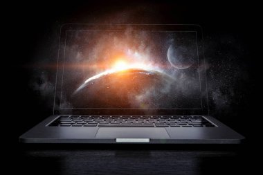 açılan dizüstü aygıtı