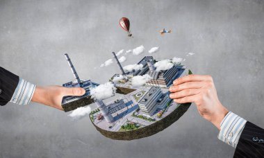 Endüstriyel yapı kavramı. Karışık teknik