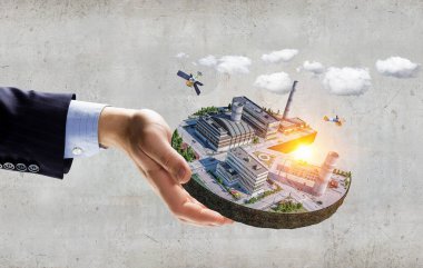 Endüstriyel yapı kavramı. Karışık teknik