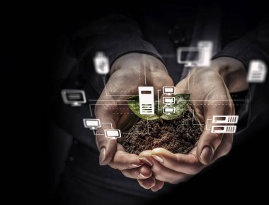 Sosyal etkileşim kavramı. 3D render