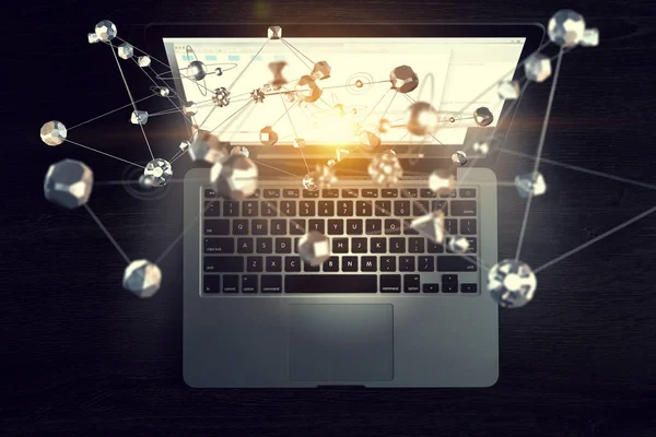 Sosyal bağlantı ve ağ. Karışık teknik