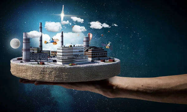 Endüstriyel yapı kavramı. Karışık teknik