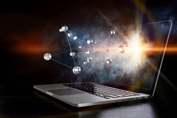 Sosyal bağlantı ve ağ. Karışık teknik