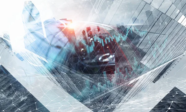 Zarif araba kapatma. Karışık teknik