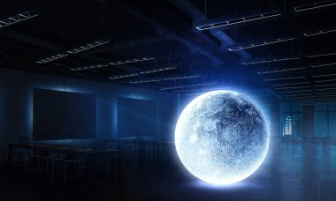 Gece yarısı ofisinde. Karışık teknik