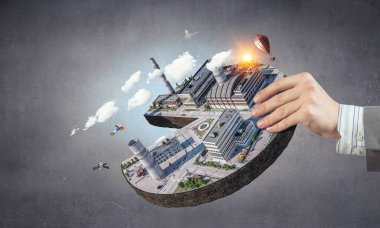 Endüstriyel yapı kavramı. Karışık teknik