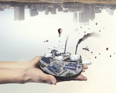 Endüstriyel yapı kavramı. Karışık teknik