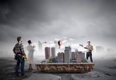 Çalışma geliştirme projesi. Karışık teknik