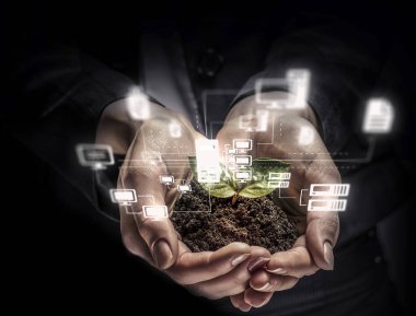 Sosyal etkileşim kavramı. 3D render