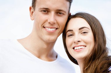 plaj romantik genç Çift