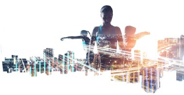 Başlığı almak için gidiyor. Karışık teknik