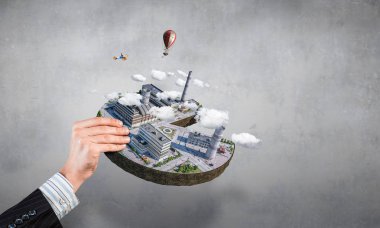 Endüstriyel yapı kavramı. Karışık teknik