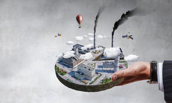 Endüstriyel yapı kavramı. Karışık teknik