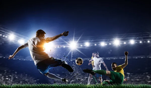 I momenti migliori del calcio. Mezzi misti — Foto Stock