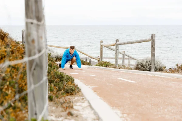 Runner klaar om te beginnen de race — Stockfoto