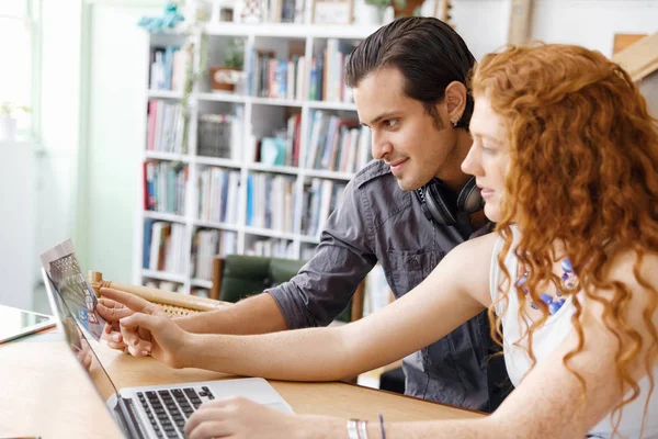 Two young designers in office — Stock Photo, Image