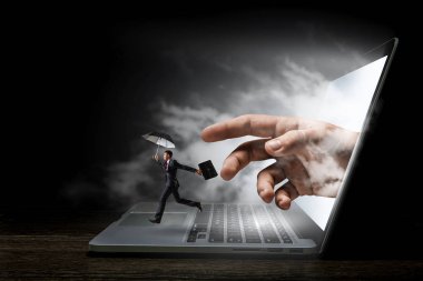 Internet ve siber kavramı. Karışık teknik