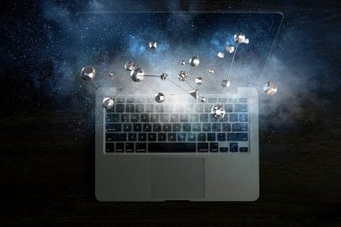 Sosyal bağlantı ve ağ. Karışık teknik