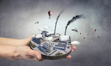 Endüstriyel yapı kavramı. Karışık teknik