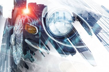 Zarif araba kapatma. Karışık teknik