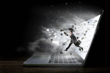 Internet ve siber kavramı. Karışık teknik