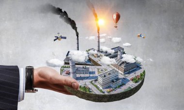 Endüstriyel yapı kavramı. Karışık teknik