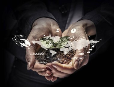 Sosyal etkileşim kavramı. 3D render