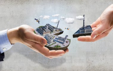 Endüstriyel yapı kavramı. Karışık teknik