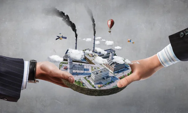 Endüstriyel yapı kavramı. Karışık teknik