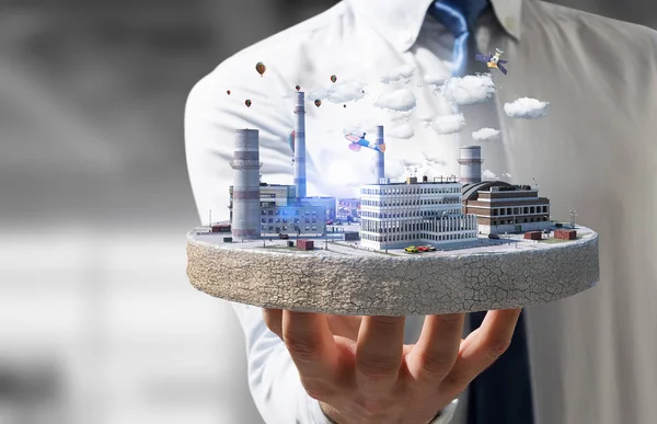 Endüstriyel yapı kavramı. Karışık teknik