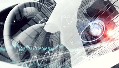 Zarif araba kapatma. Karışık teknik