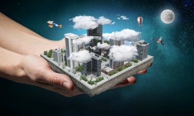 Endüstriyel yapı kavramı. Karışık teknik