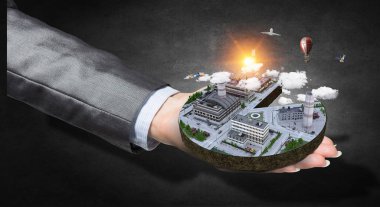 Endüstriyel yapı kavramı. Karışık teknik