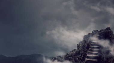 Taş yolu. Karışık teknik