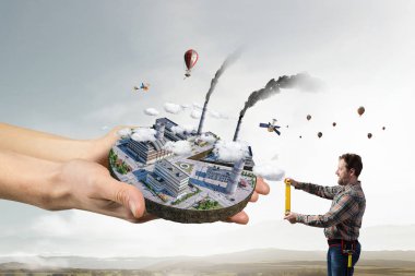 Endüstriyel yapı kavramı. Karışık teknik