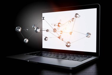 Sosyal bağlantı ve ağ. Karışık teknik