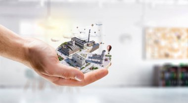 Endüstriyel yapı kavramı. Karışık teknik