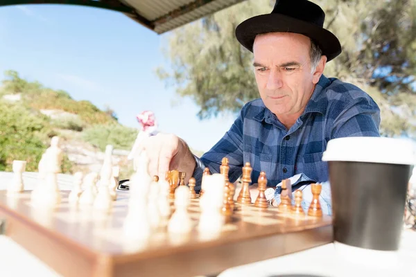 Denken schaken strategie — Stockfoto