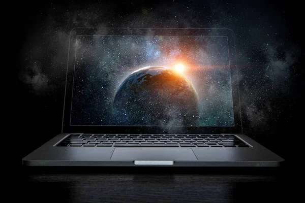 Otevřen laptop zařízení — Stock fotografie