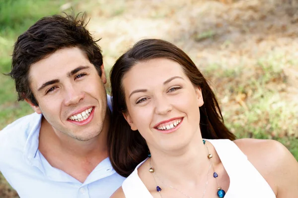 Young couple in the park Stock Photo