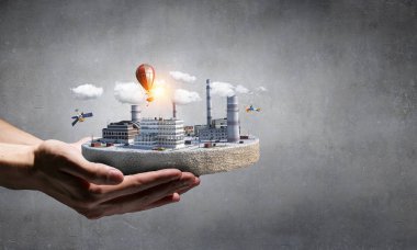 Endüstriyel yapı kavramı. Karışık teknik