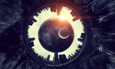 Kocaman bizim dünya. Karışık teknik